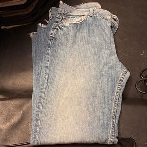 BKE 67 Blue Denim Jeans with Red Stitching